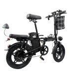 16-inch lithium battery beach tire, six shock absorbers, NFC instrument panel, valet parking foldable electric bicycle, can be placed in the trunk of the car, 400W motor